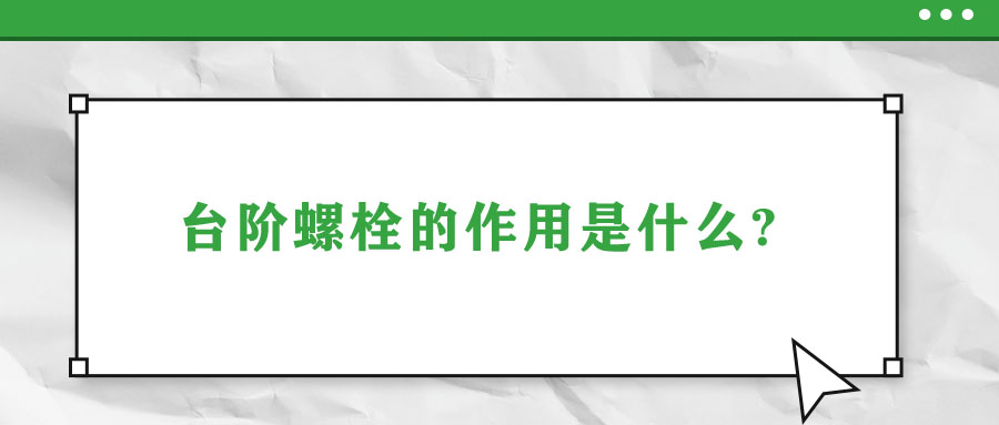 臺(tái)階螺栓的作用是什么?